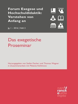 cover image of Das exegetische Proseminar